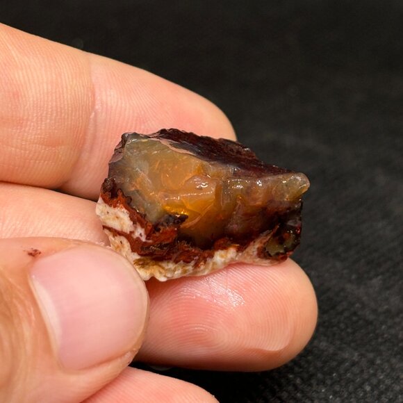 Mexican Fire Opal Fort Specimen With Beautiful Natural Crystal Formations - Picture 4 of 6